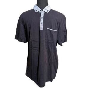 Ben Sherman Contrast Collar Polo Style Slim Fit Shirt Men's XL